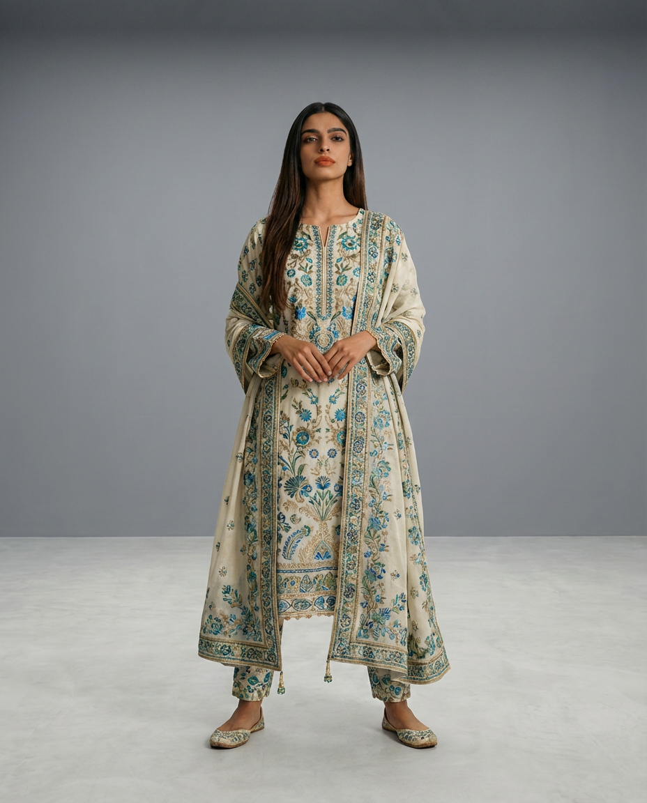 Printed Kurta Beige DTC Catalog