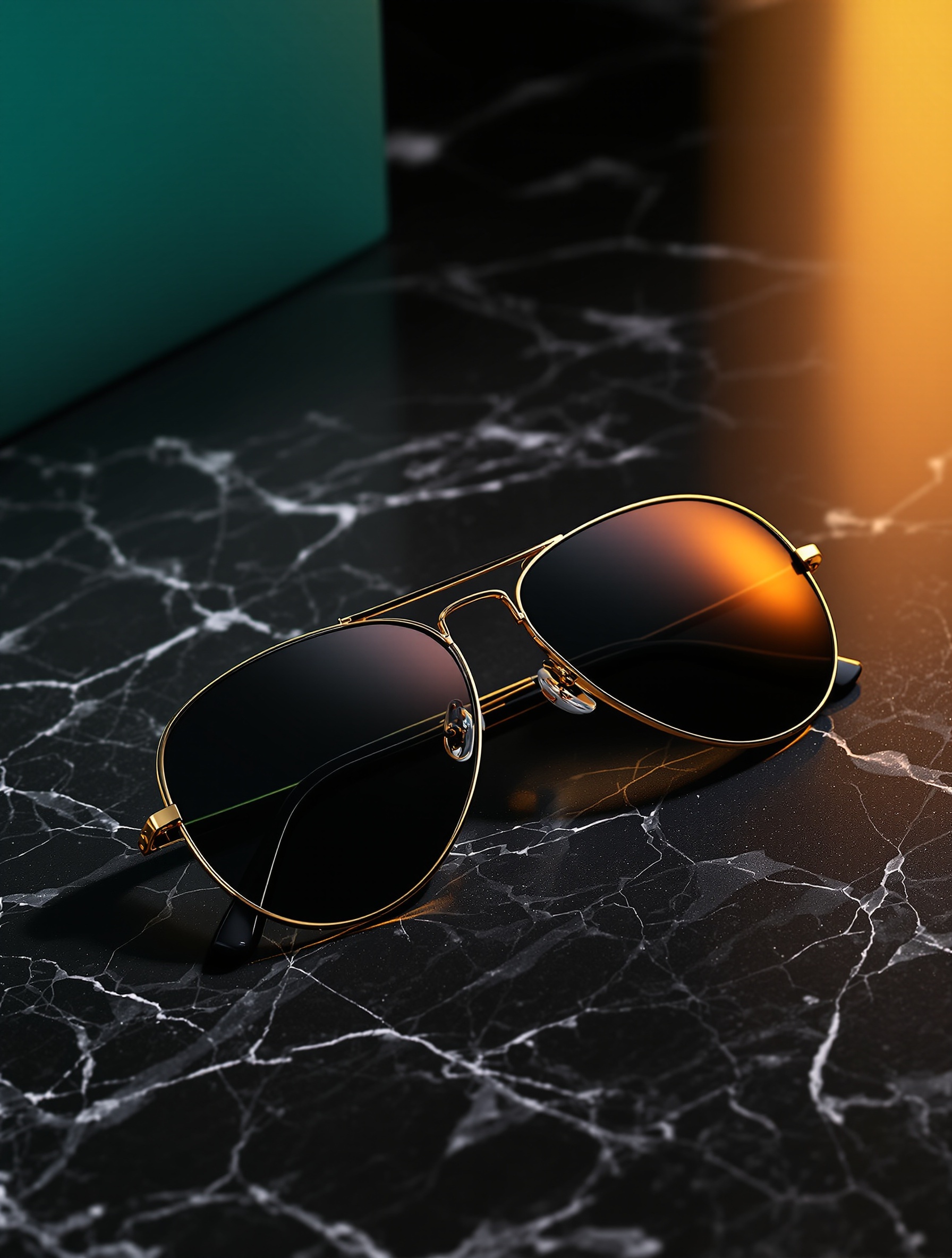 Aviator Sunglasses Tech Product Photography