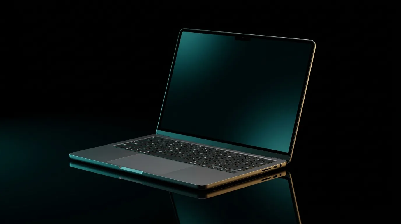 MacBook Air M3 Space Gray — Editorial Product Shot