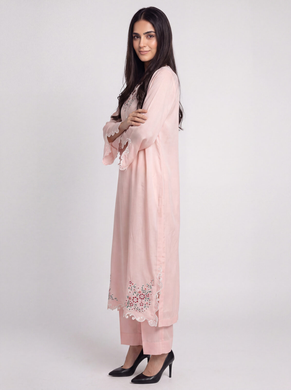 Blush kurta — three quarter