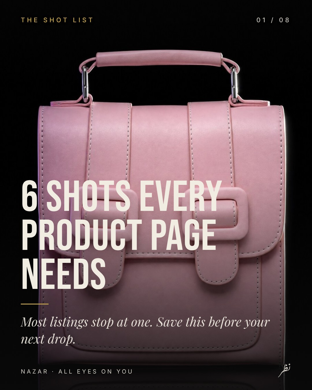 Instagram carousel cover: 6 shots every product page needs